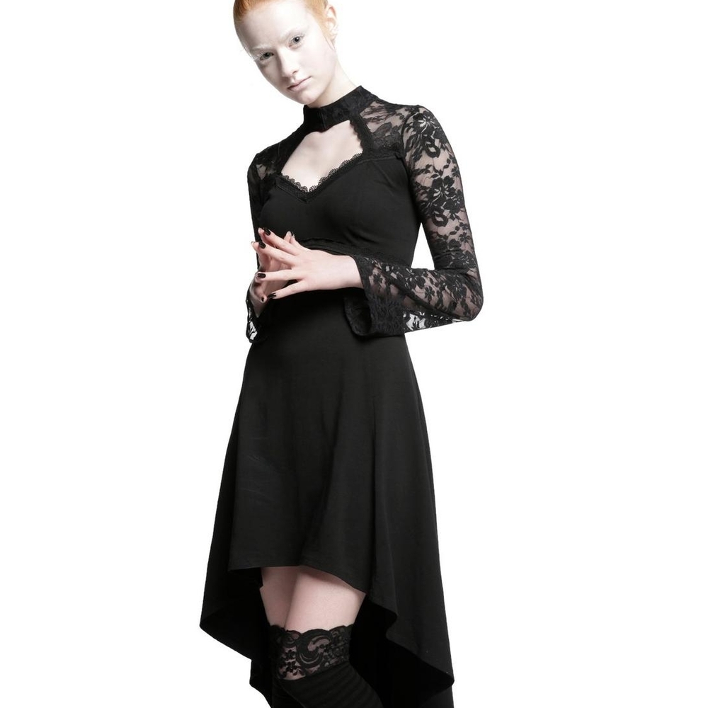 Tripp NYC Black Bell Sleeve Mock Neck Dress